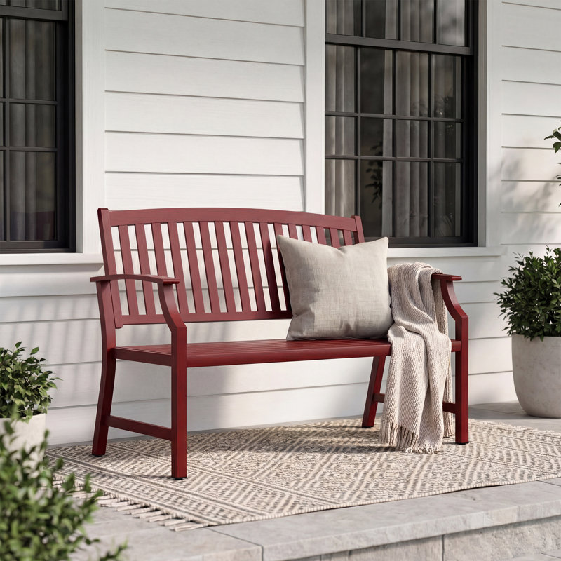 Banc de jardin en aluminium Trendarius, Rouge