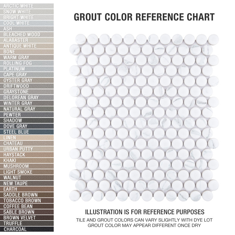 Carrione Pennyn 9-3/4" x 11-1/2" Porcelain Mosaic Tile
