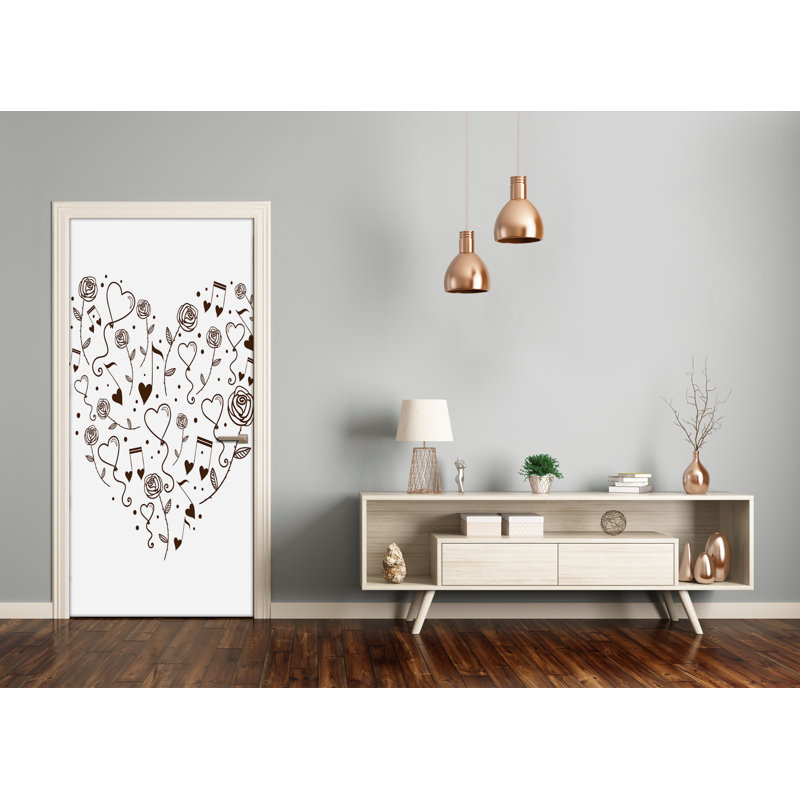 Heart House Door Decal
