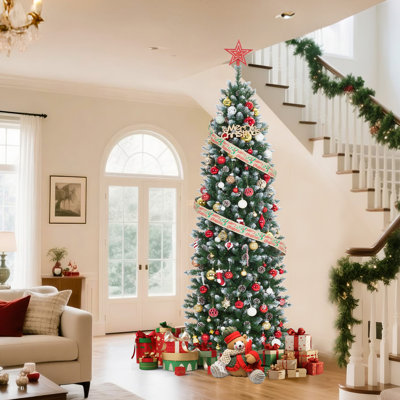 Arbre de Noël pré-éclairé avec lumières DEL blanc chaud, branches alpines réalistes en PVC, pour décoration de maison ou de bureau