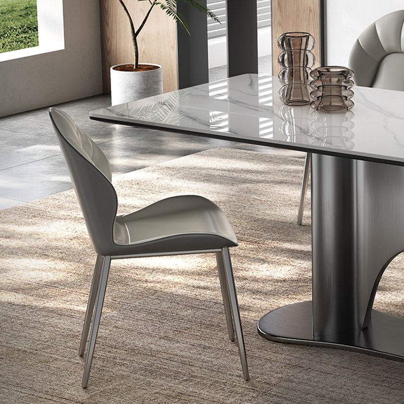 Ensemble de table de salle à manger rectangulaire de luxe italien, H 29,92 po x L 59 po x l 31,5 po