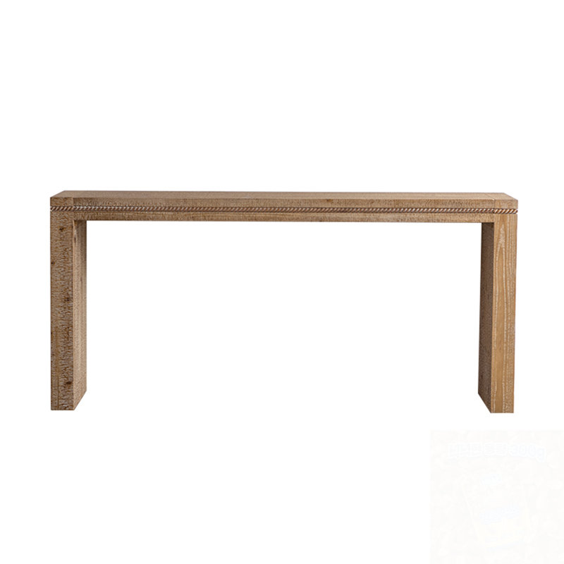 Console rectangulaire avec cadre en bois et pieds robustes