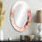 Pink Delicate Abstract Marble II - Abstract Oval Decorative Mirror On Metal-1955089094