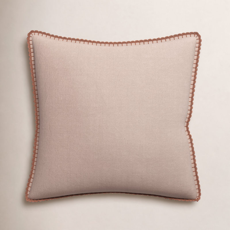 Oreiller Stokes Armelle, 20 po x 20 po, Polyester / Bourre en polyester, Lilas / mauve intense