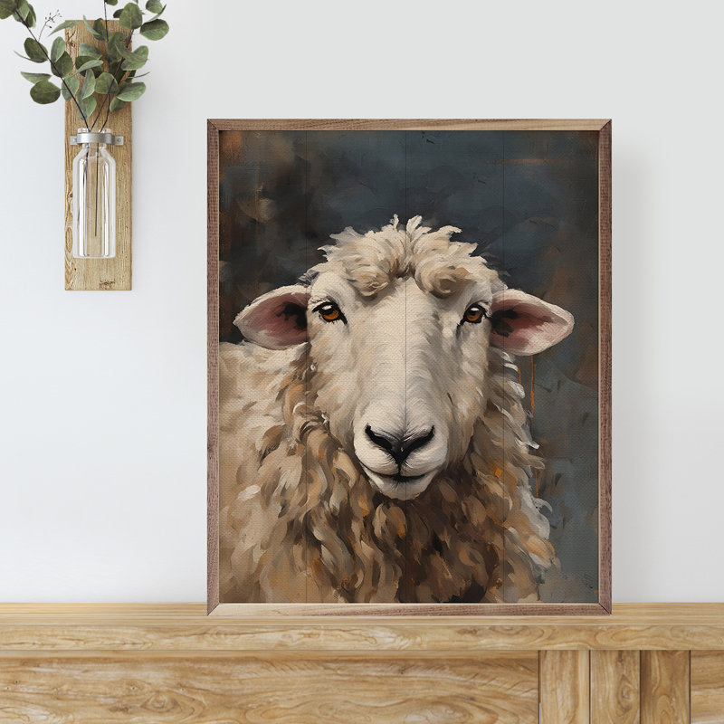 Blue Rust Sheep, 10" H x 8" W