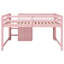 Lit double mezzanine double avec bureau intégré et rangement-114193999