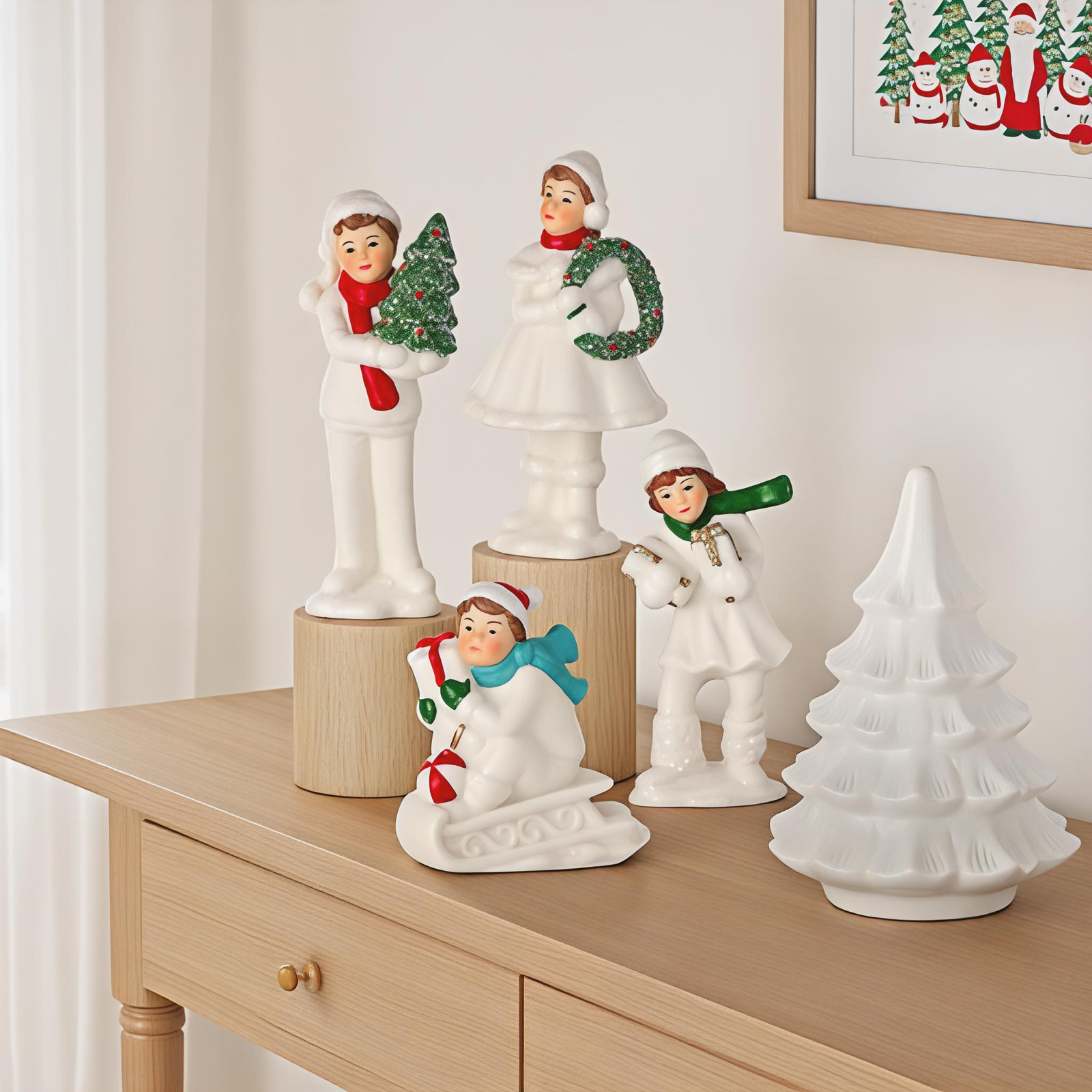 2.5-4.5" Porcelain Winter Children