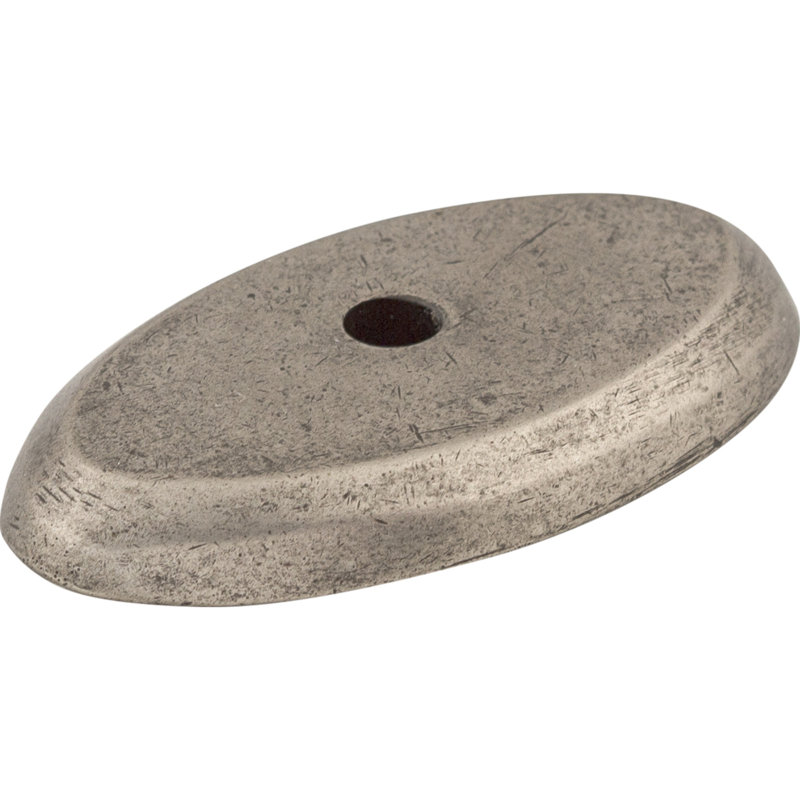 Aspen Oval  Backplate, 1.5" H x 0.875" W x 0.19" D, Silicon Bronze Light