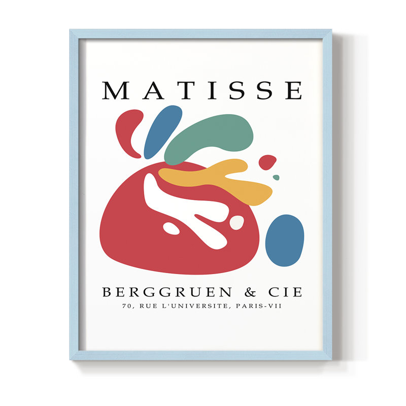 Matisse CEC XXXIX, reproduction encadrée - bois massif, Bleu, H 10 po x l 8 po