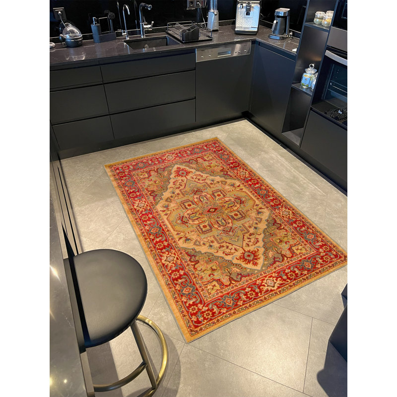 Tapis décoratif et lavable à thème orange Puffy, Rectangle 4 pi 11,06 po x 9 pi 10,11 po