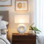 Lampe de table moderne avec abat-jour rectangulaire ovale - Lampe de chevet pour la chambre à coucher et le salon, le bureau et l'éclairage de table d'appoint - 31 po, blanc
