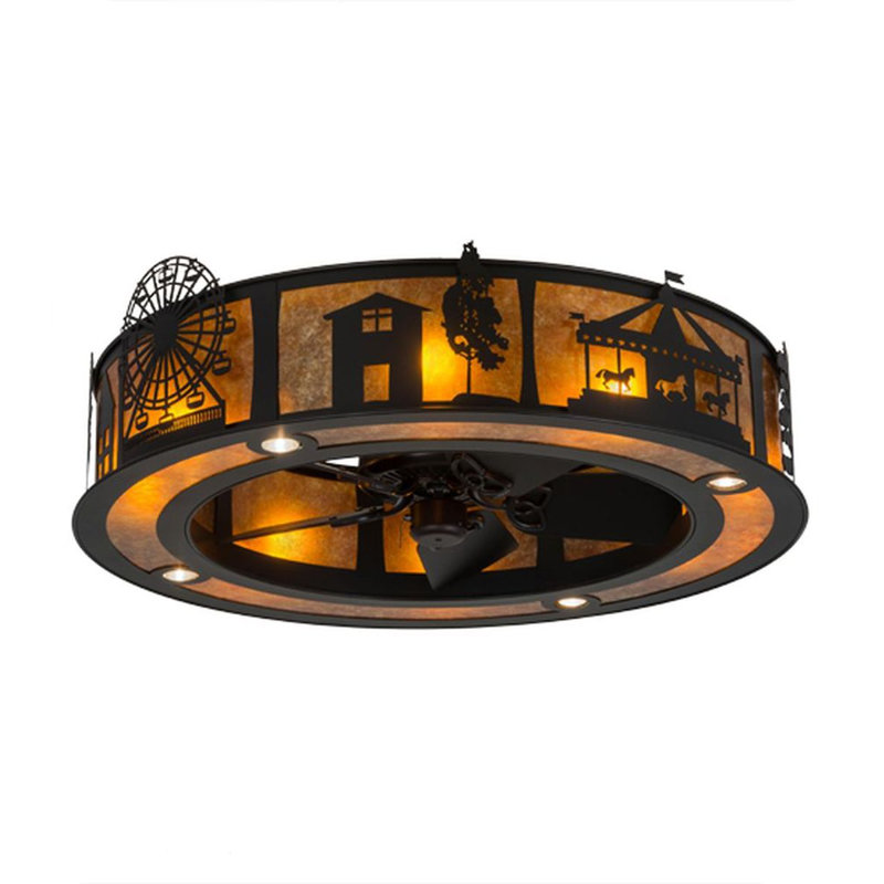 County Fair Flush Mount Ceiling Fan