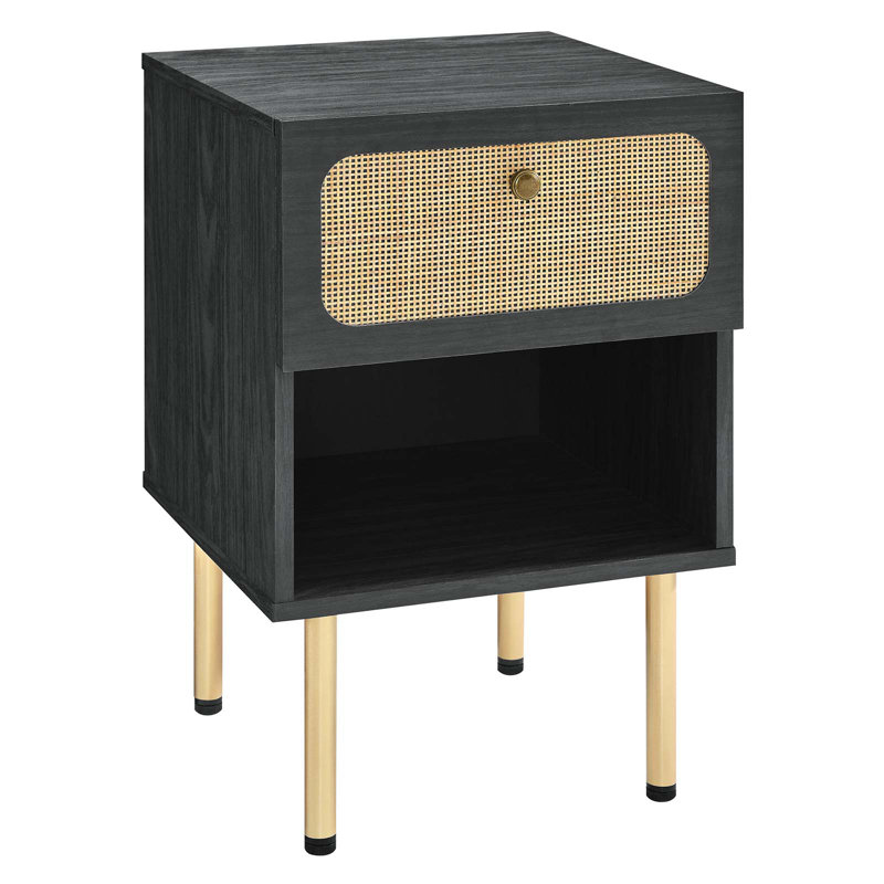 Table de chevet Modway, Noir / or