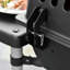 2 Burner Gas BBQ Trolley 5.6 kW Gas Barbecue Grill with Lid Black