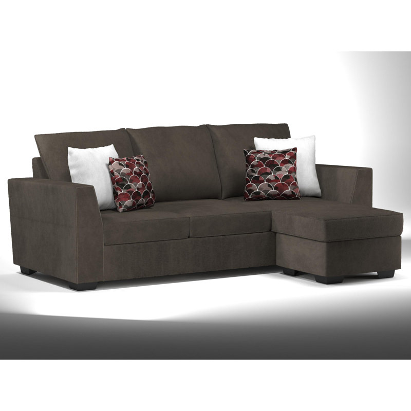Canapé modulaire Ablie, Mélange de polyester brun