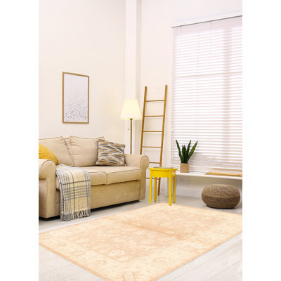 Tapis Goehner Peshawar Oushak brun clair 4 pi 2 po x 6 pi 2 po