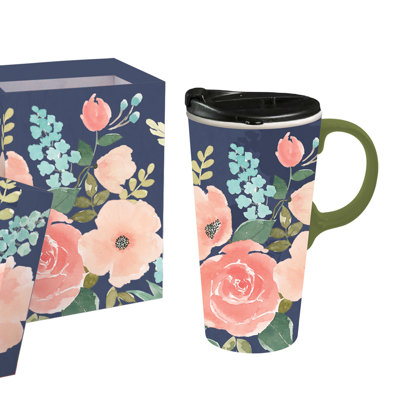 Cypress Home Earthenware Travel Mug