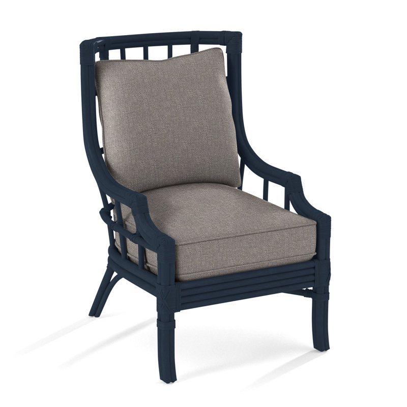 Fauteuil large 28,5 po Seville, Performance de Crypton en pierre; 0884-83, Marine