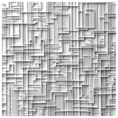 Édredon blanc à lignes géométriques