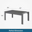 Table basse d'extérieur toutes saisons en aluminium, table basse moderne pour l'extérieur, table basse de patio rectangulaire-1809208788