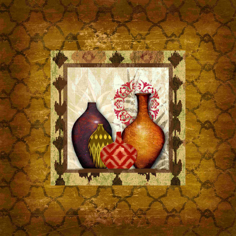 «Moroccan Jug Yellow 3», impression sur toile tendue, H 12 po x l 12 po