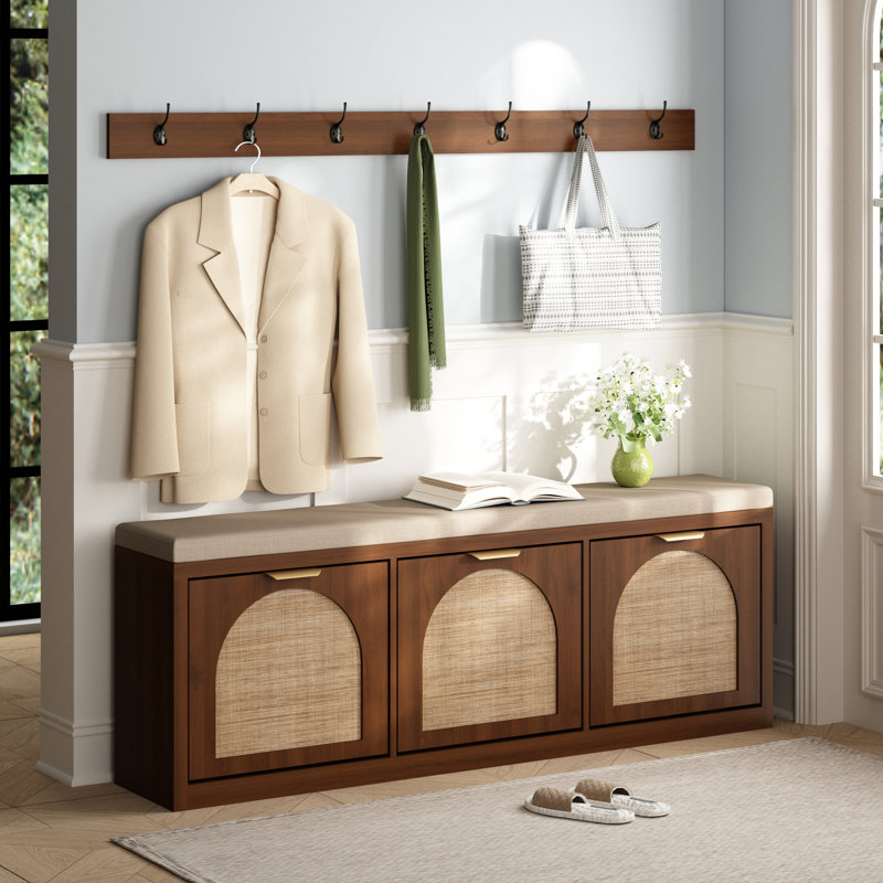 Banc de rangement pour chaussures Anteus, Brown