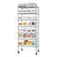 Étagère de rangement à 7 niveaux, 24 petits bacs, système de rangement en fil d'acier avec roulettes, organisateur d'outil mobile pour le garage, l'entrepôt, le bureau, le restaurant, la salle de classe, la cuisine
