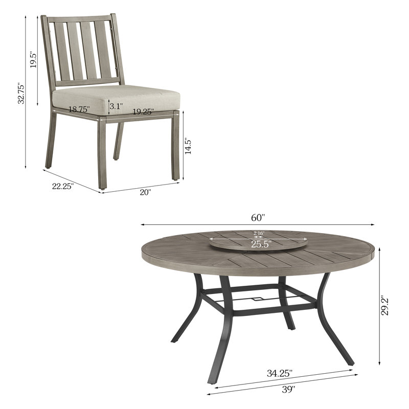 Ensemble repas 60 po Azur Patio, 4