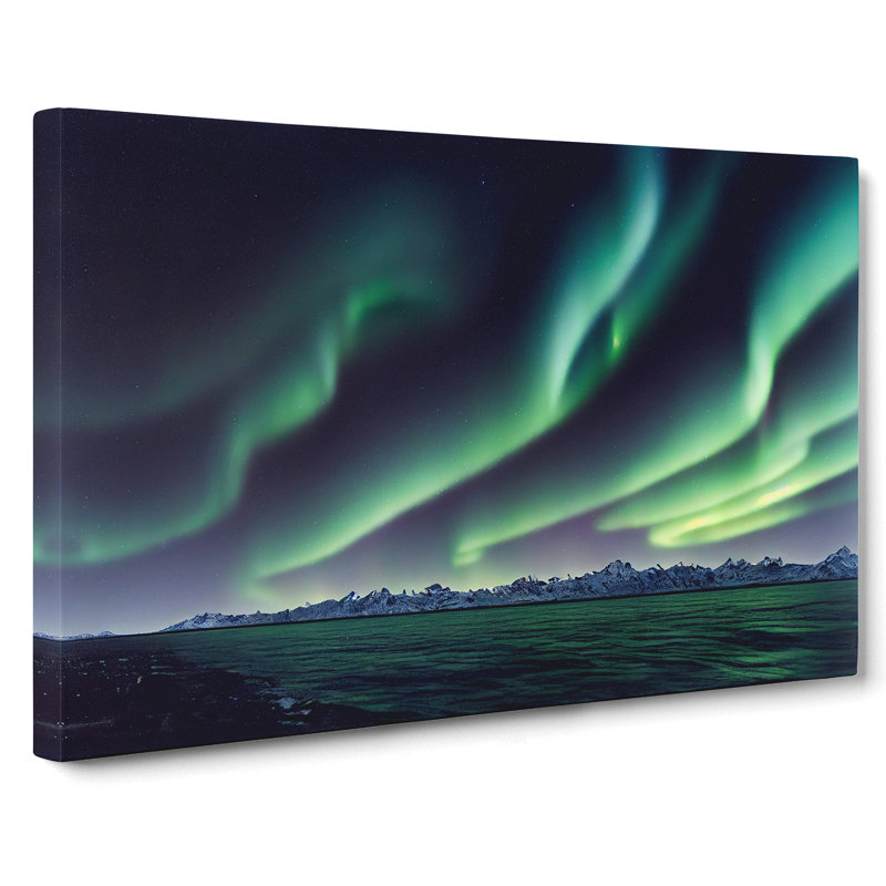 Uplifting Aurora Borealis - Wrapped Canvas, 35cm H x 50cm W x 3cm D