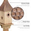 Cabane à oiseaux 29 po x 14 po x 14 po Sansa Villa