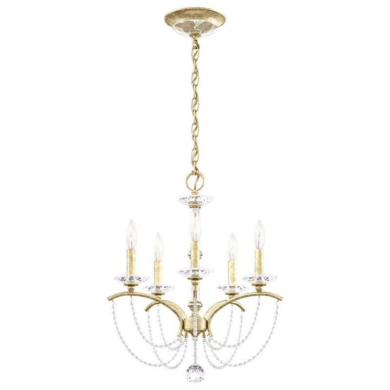 Priscilla 5 - Light Chandelier, Heirloom Silver