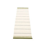 Belle Striped Area Rug in Dark Olive/Cream
