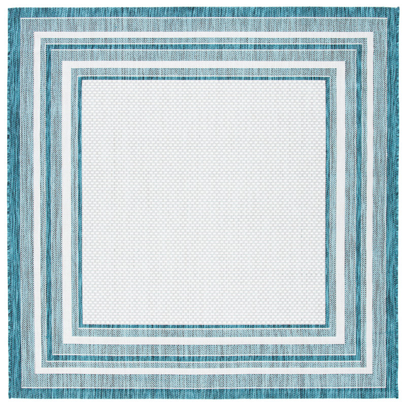 Marrakech Performance Geometric Indoor/Outdoor Area Rug, Square 7'10"