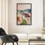 Art abstrait et coloré, paysage abstrait, champs pastel expressionnistes, impression encadrée-628457788-628457789