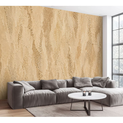 Wall Mural Peel and Stick Wallpaper Gold grunge to create distressed effect Patina scratch golden elements Self-Adhesive Removable Contact Paper Wall Decor for Living Room Bedroom 100"H x 144"W