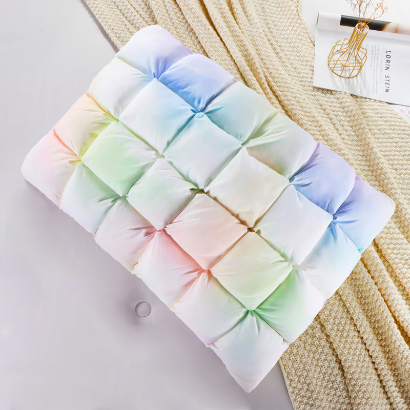 Oreiller très doux en coton matelassé doux, 1 pièce (couleur), Très grand (20 po x 36 po), Couleur