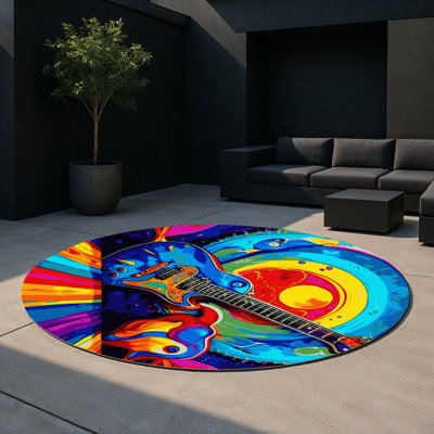 Tapis abstrait intérieur et extérieur Abstract Inferno