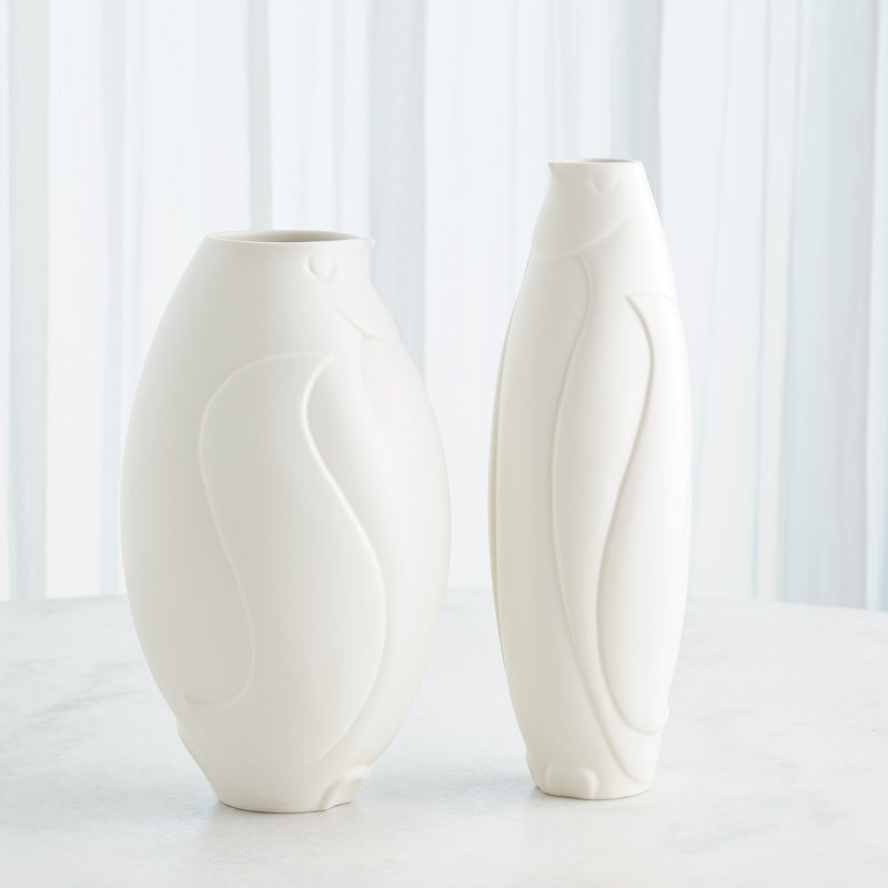 Ceramic / Porcelain Table Vase, Overall Height-  14"