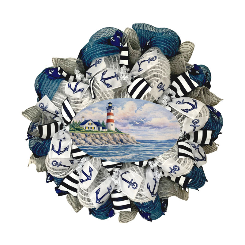 Coastal Lighthouse Wreath