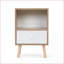 Ensemble de table de chevet Mid-Century en bois avec tiroir et tablette pour chambre à coucher