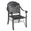 Chaise de patio en fonte d'aluminium 6 pièces avec structure et coussins