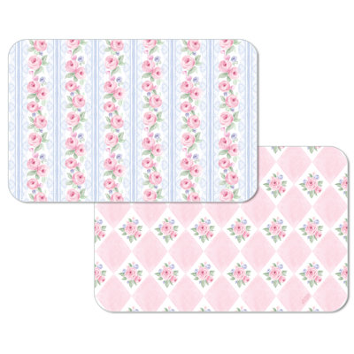 Ensemble de 4 napperons réversibles Pure Romance