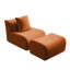 Canapé modulaire rembourré 32,7 po avec repose-pieds modulaire avec repose-pieds, sans assemblage requis-131529512