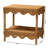 Bystrik Bohemian Light Honey Scalloped Rattan Side Table