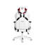 DIABLO CHAIRS White/Black Executive Chair with Wheels
