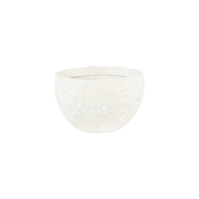 Crater Planter, White Stone
