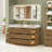 Navan 60" Double Bathroom Vanity in Weathered Brown with Grain White Engineered Stone Countertop No Mirror
