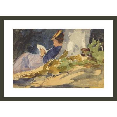 «Resting» par John Singer Sargent - Impression giclée encadrée