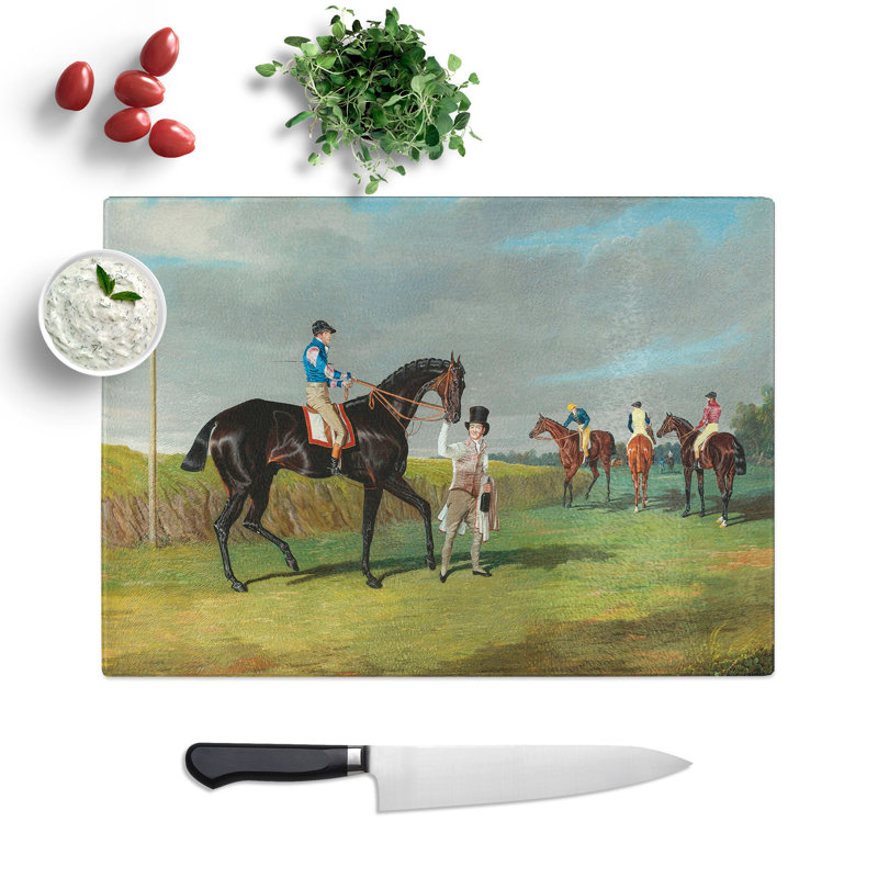 Horse Racing by John Frederick Herring Chopping Board, 0.4cm H x 20cm W x 28.5cm L