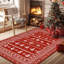 Tapis de Noël cerf rouge antidérapant lavable-66208801